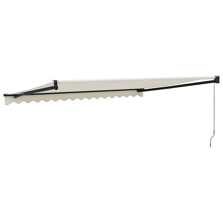 foldemarkise manuel betjening 4x3 m stof aluminium creme