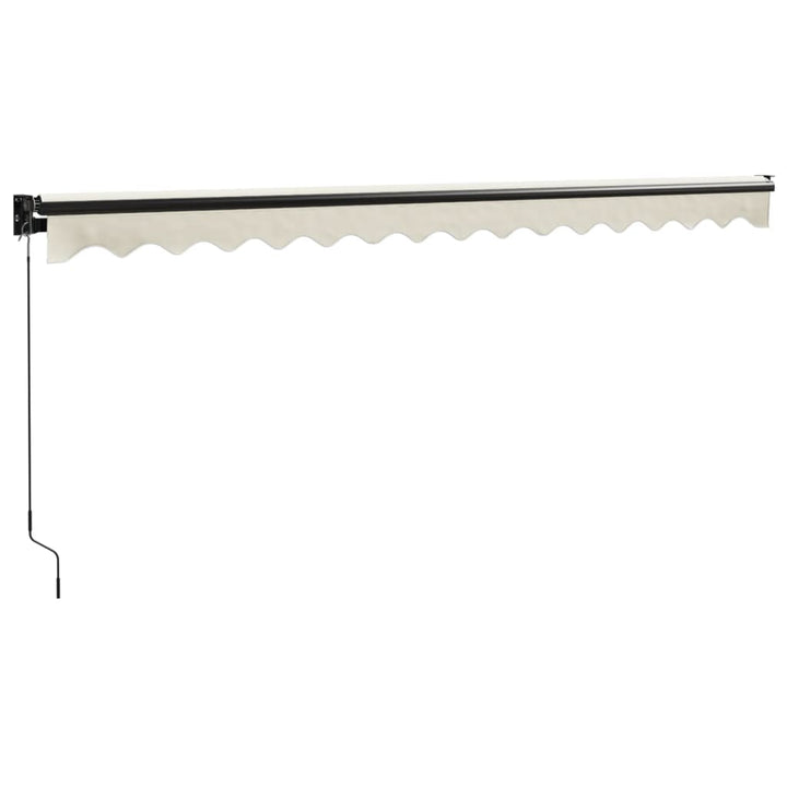 foldemarkise manuel betjening 4,5x3 m stof aluminium creme