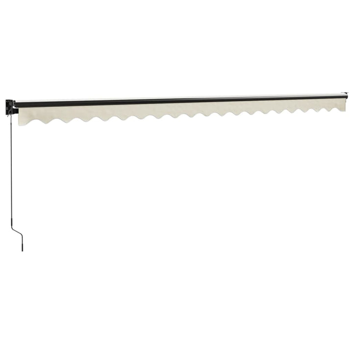foldemarkise manuel betjening 5x3 m stof aluminium creme