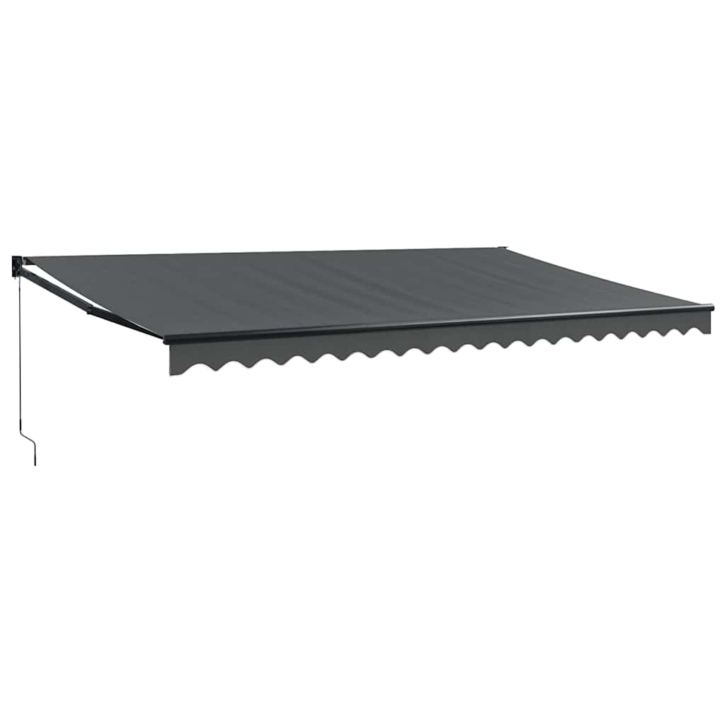 foldemarkise 5x3 m stof og aluminium antracitgrå