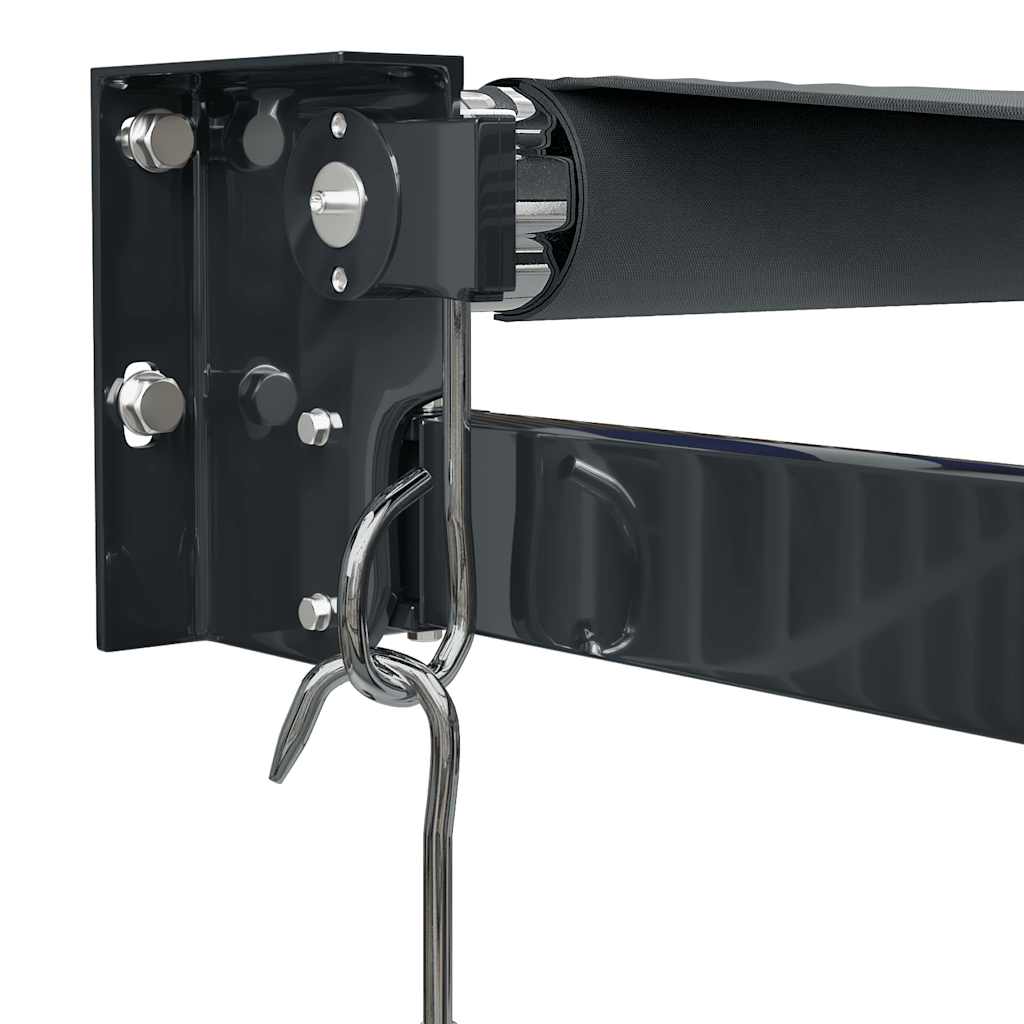 foldemarkise 5x3 m stof og aluminium antracitgrå