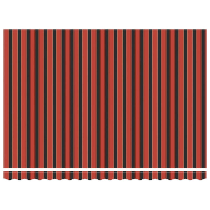 foldemarkise 4,5x3 m stof og aluminium orange og brun