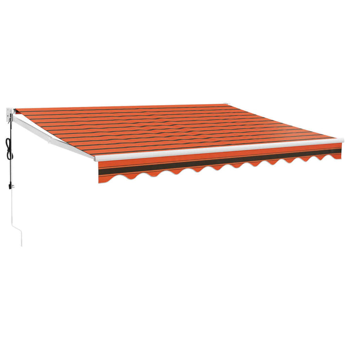 foldemarkise 3x2,5 m automatisk betjening orange og brun