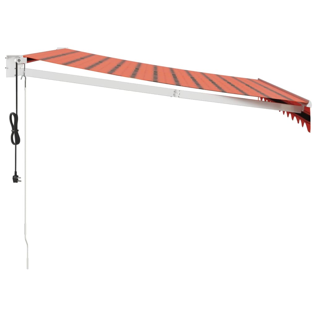 foldemarkise 3x2,5 m automatisk betjening orange og brun