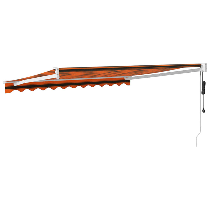 foldemarkise 3x2,5 m automatisk betjening orange og brun