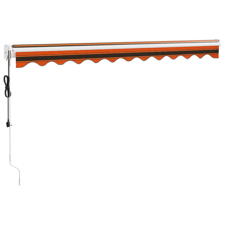 foldemarkise 3x2,5 m automatisk betjening orange og brun