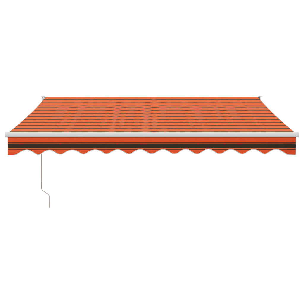 foldemarkise 3,5x2,5 m automatisk betjening orange og brun