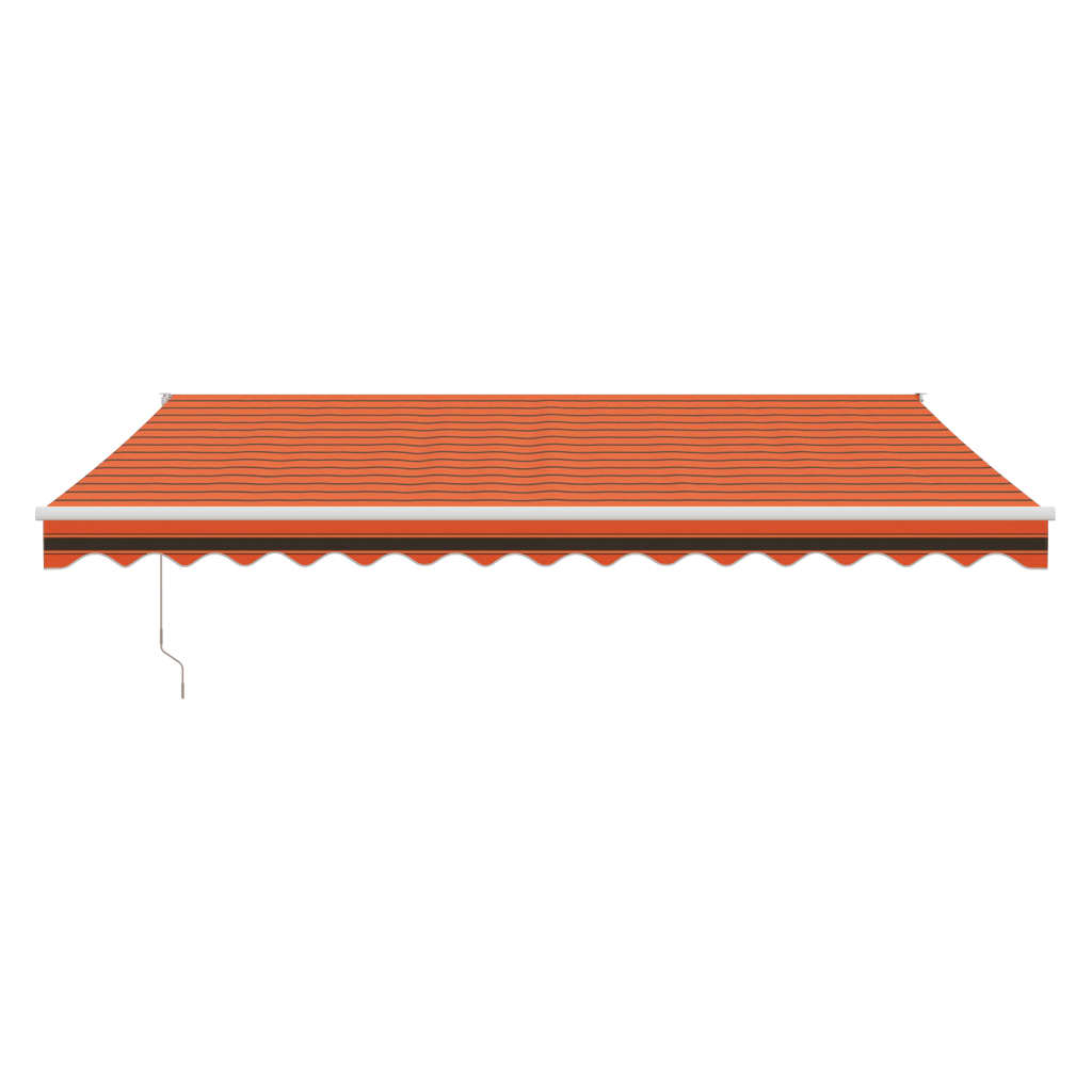 foldemarkise 4x3 m automatisk betjening orange og brun