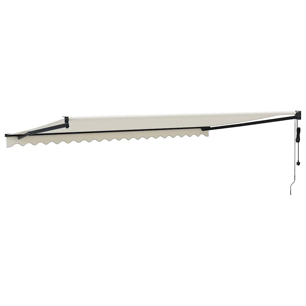 foldemarkise 5x3 m automatisk betjening cremefarvet