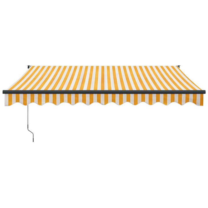 foldemarkise 3,5x2,5 m automatisk betjening gul og hvid