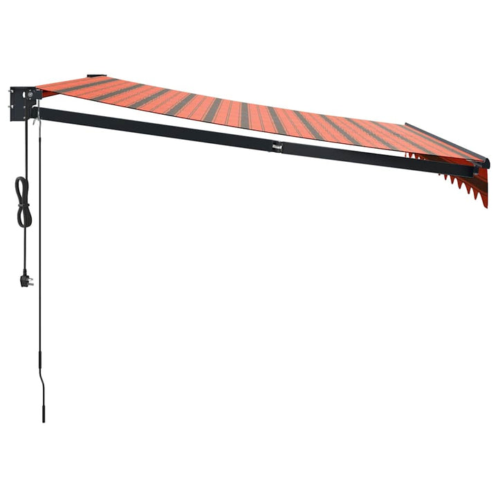foldemarkise 3x2,5 m automatisk betjening orange og brun