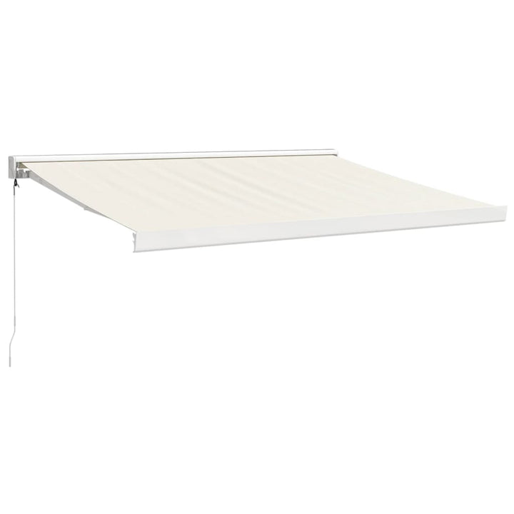 foldemarkise manuel betjening 3,5x2,5 m stof aluminium creme