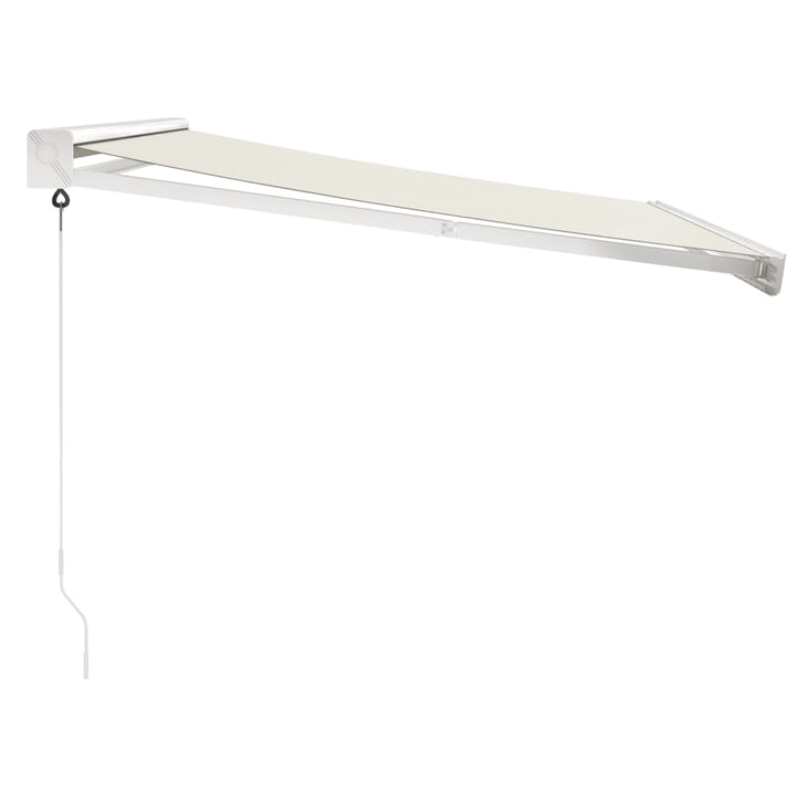 foldemarkise manuel betjening 3,5x2,5 m stof aluminium creme