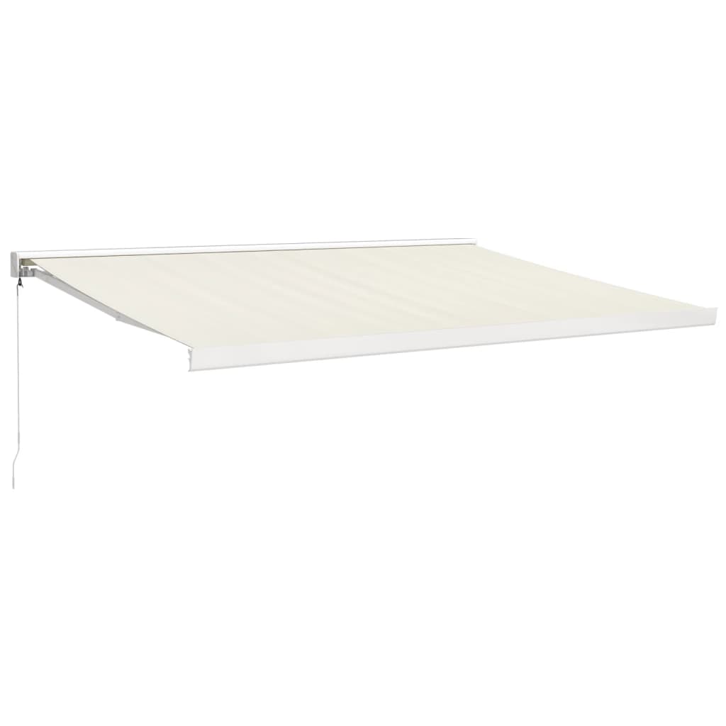 foldemarkise manuel betjening 4,5x3 m stof aluminium creme