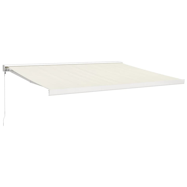 foldemarkise manuel betjening 4,5x3 m stof aluminium creme