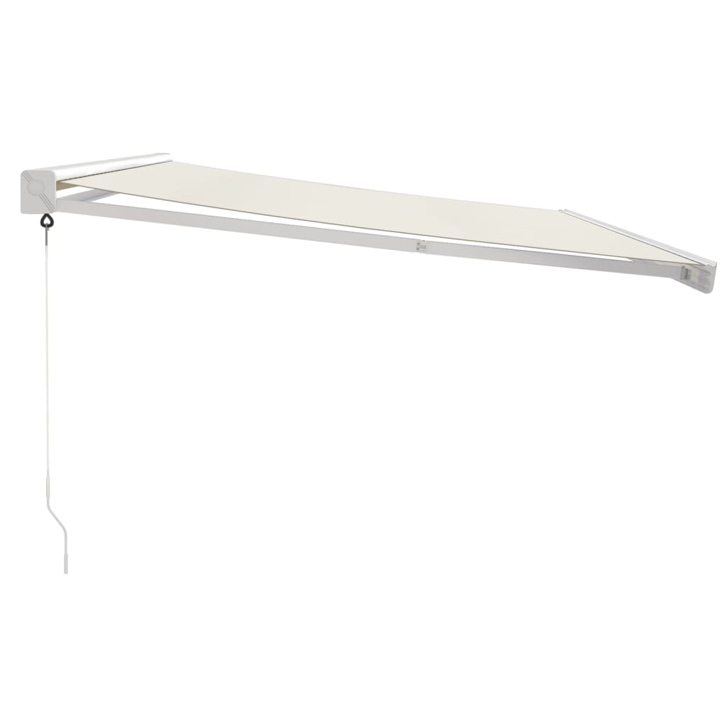 foldemarkise manuel betjening 4,5x3 m stof aluminium creme