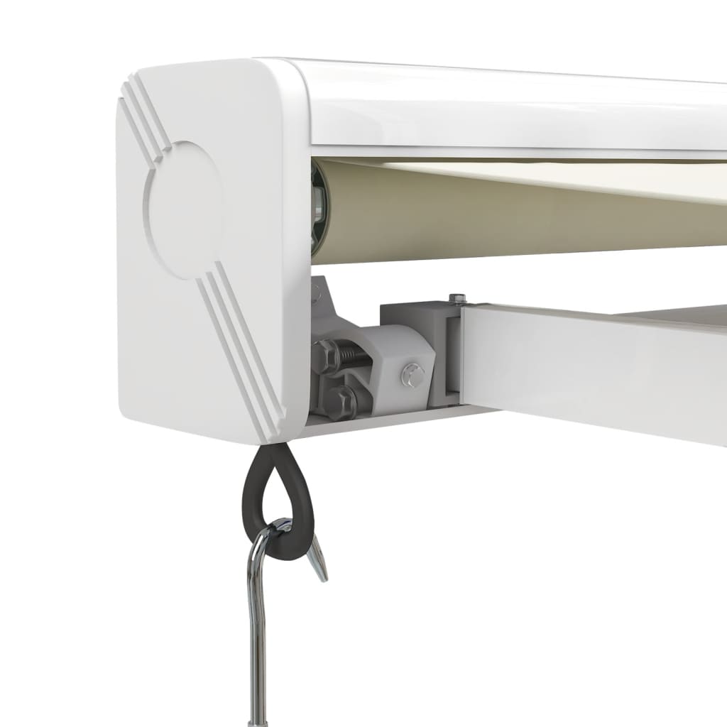 foldemarkise manuel betjening 4,5x3 m stof aluminium creme