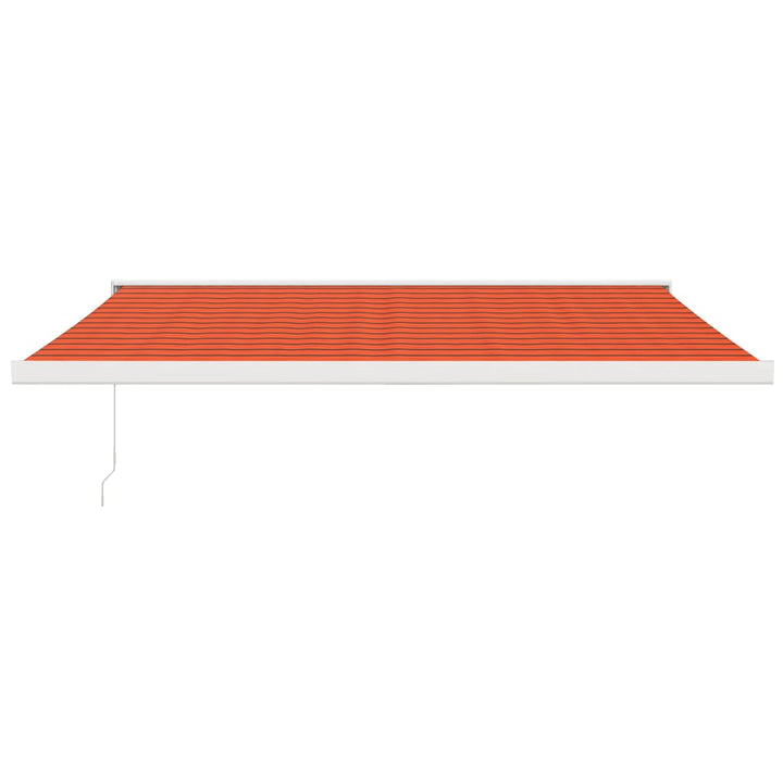 foldemarkise 4x3 m stof og aluminium orange og brun