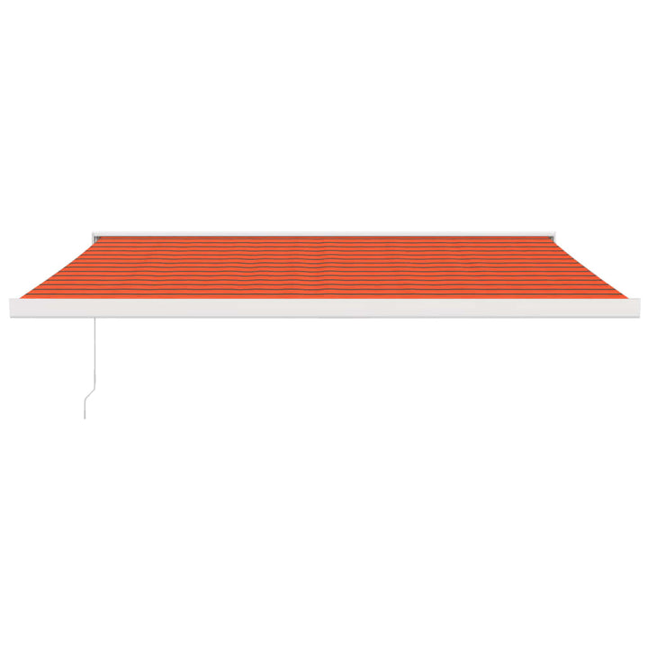 foldemarkise 4,5x3 m stof og aluminium orange og brun