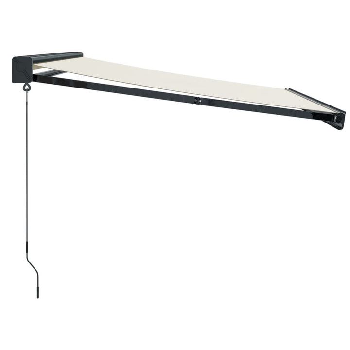 foldemarkise manuel betjening 3,5x2,5 m stof aluminium creme