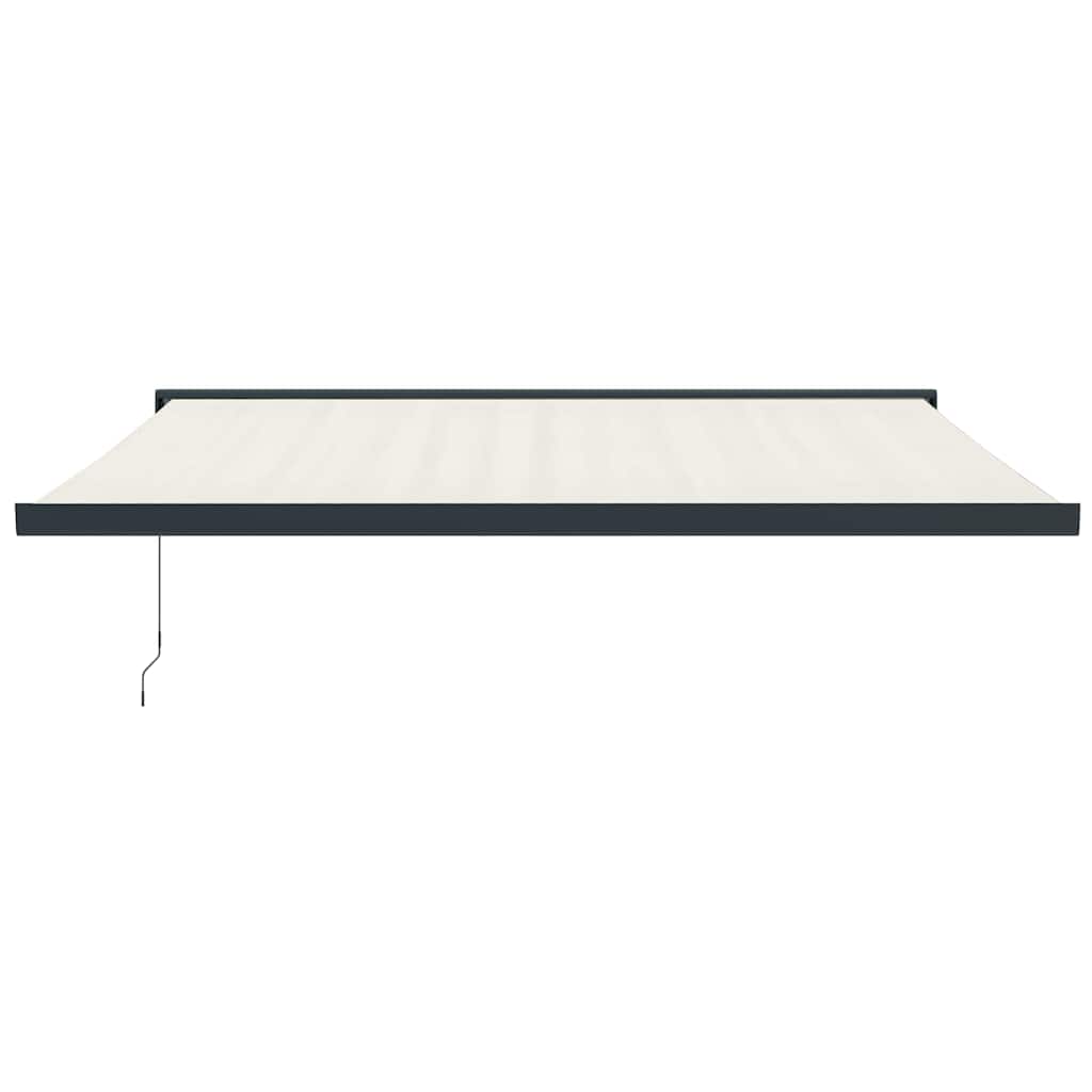foldemarkise manuel betjening 4,5x3 m stof aluminium creme