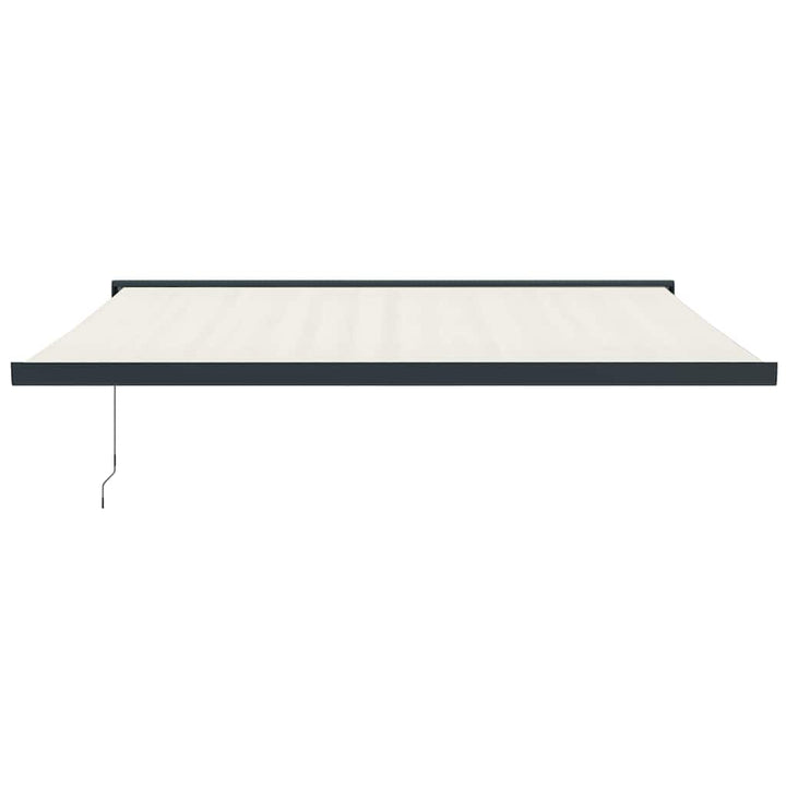 foldemarkise manuel betjening 4,5x3 m stof aluminium creme