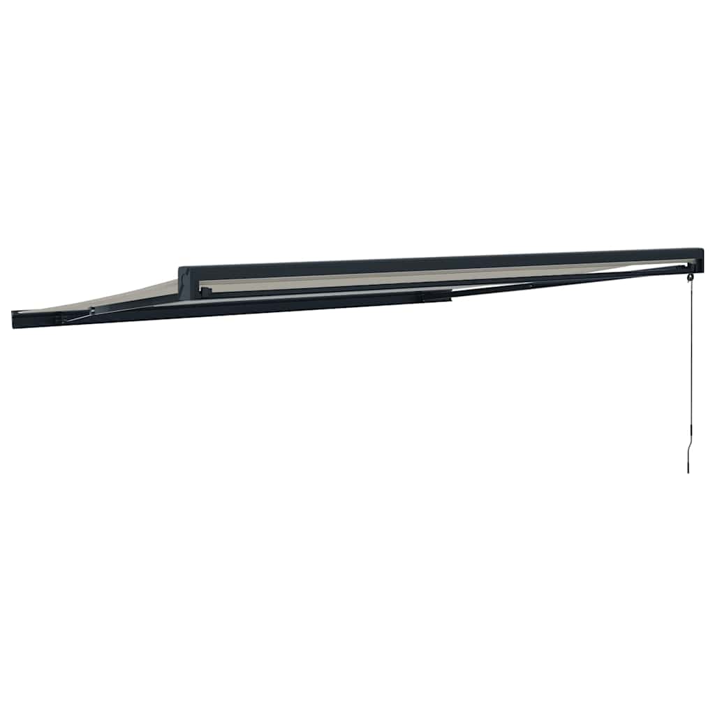 foldemarkise manuel betjening 4,5x3 m stof aluminium creme