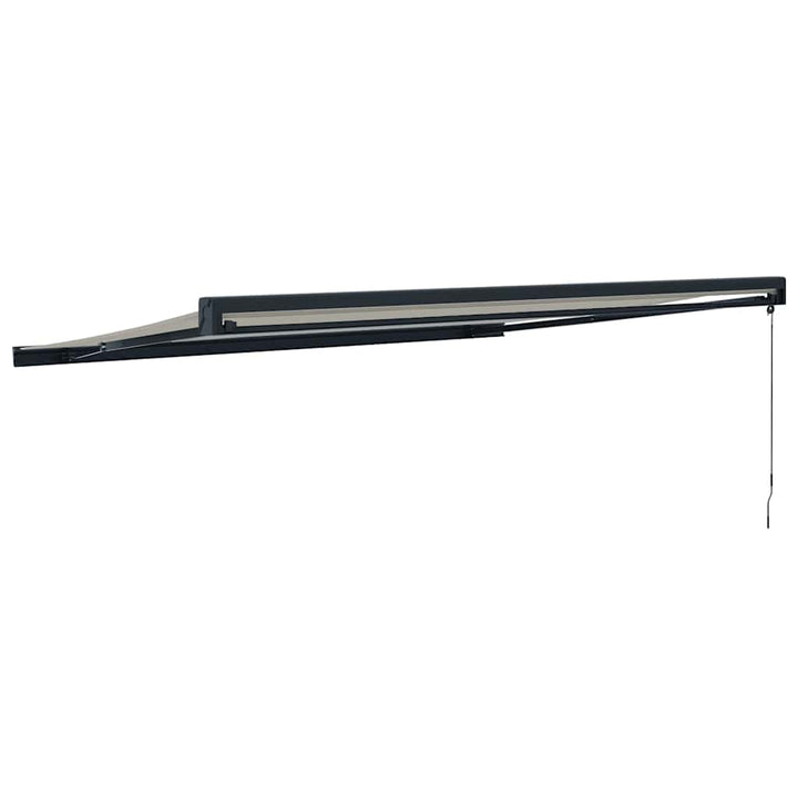 foldemarkise manuel betjening 4,5x3 m stof aluminium creme