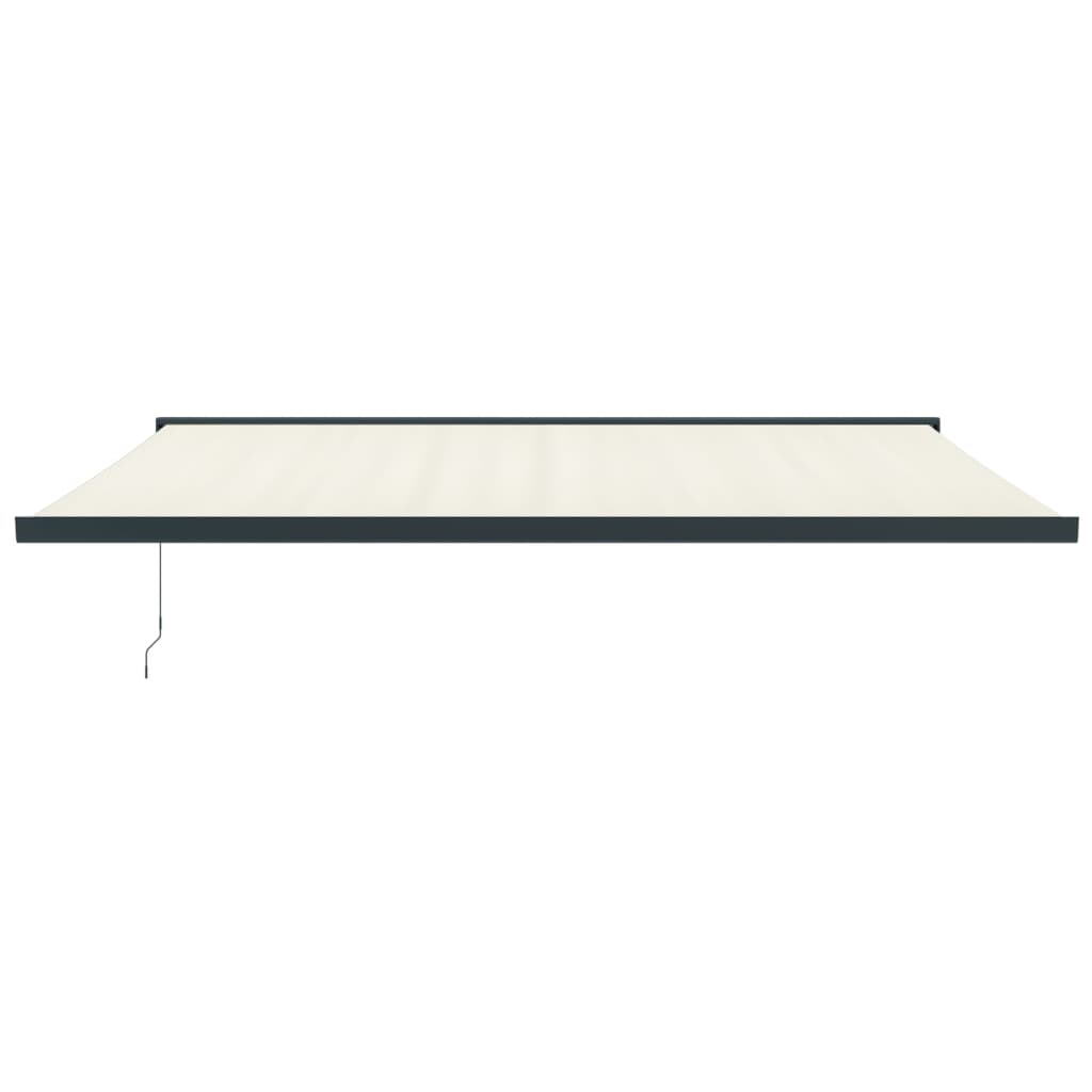 foldemarkise manuel betjening 5x3 m stof aluminium creme