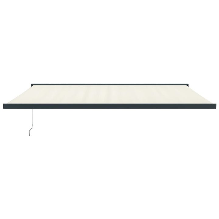 foldemarkise manuel betjening 5x3 m stof aluminium creme