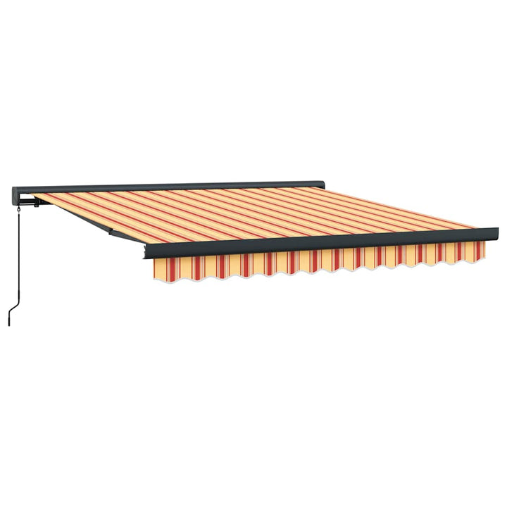 foldemarkise manuel betjening 3x2,5 m stof aluminium gul hvid