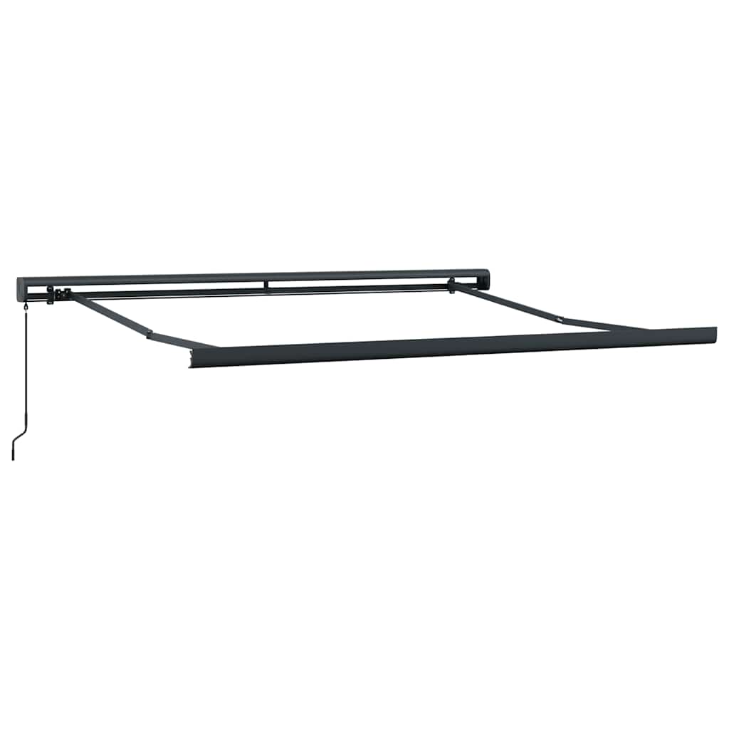 foldemarkise manuel betjening 3,5x2,5 m stof aluminium gul hvid