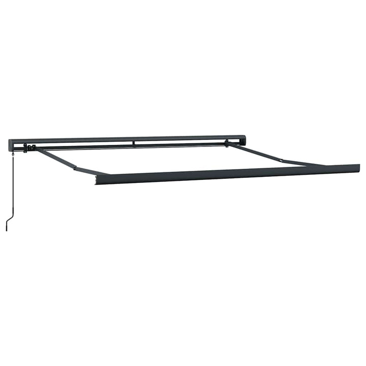 foldemarkise manuel betjening 3,5x2,5 m stof aluminium gul hvid