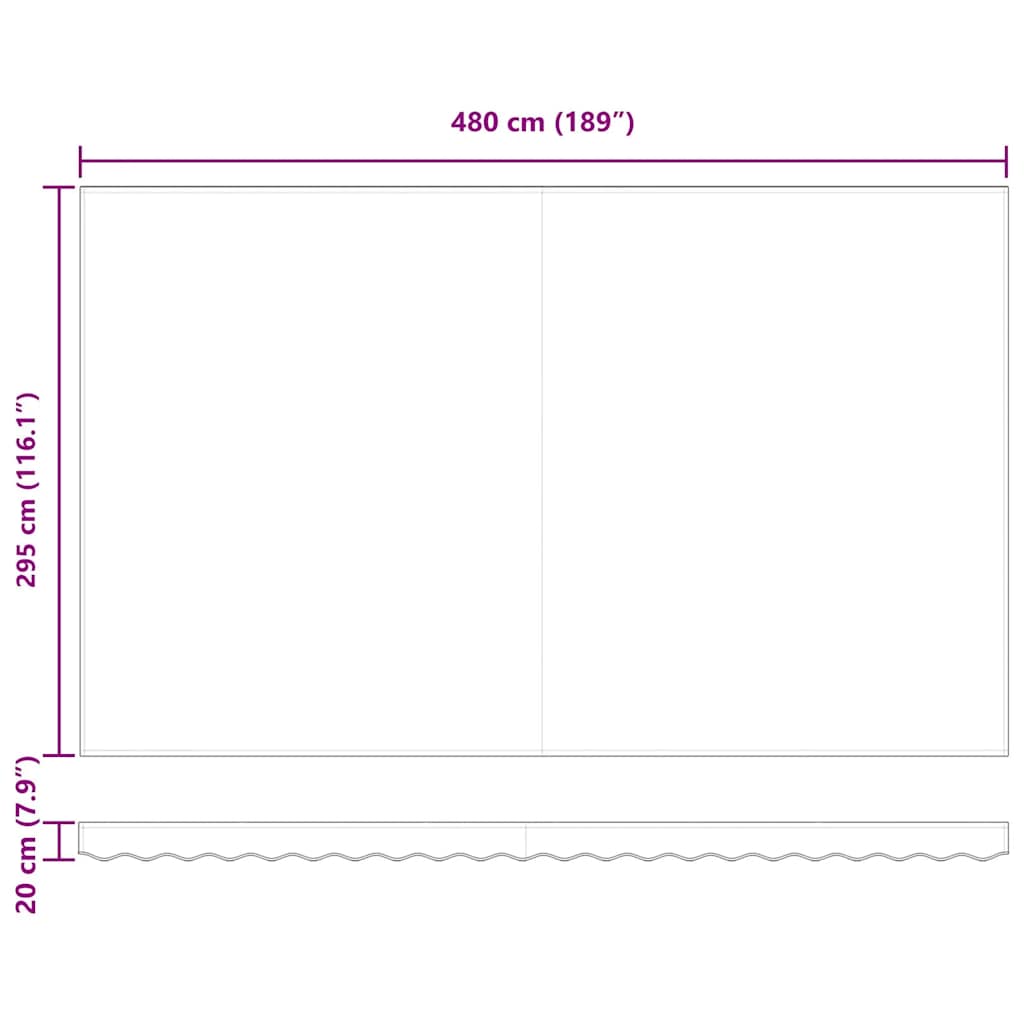 foldemarkise 5x3 m stof og aluminium gul og hvid