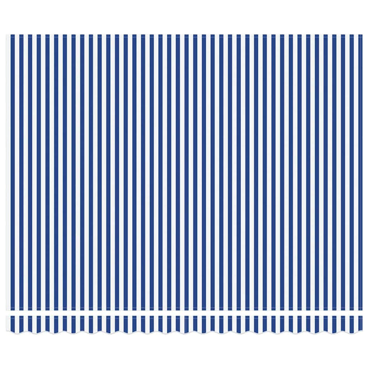 foldemarkise 3,5x2,5 m stof og aluminium blå og hvid