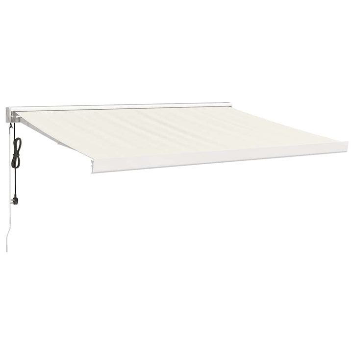 foldemarkise 3,5x2,5 m stof og aluminium cremefarvet