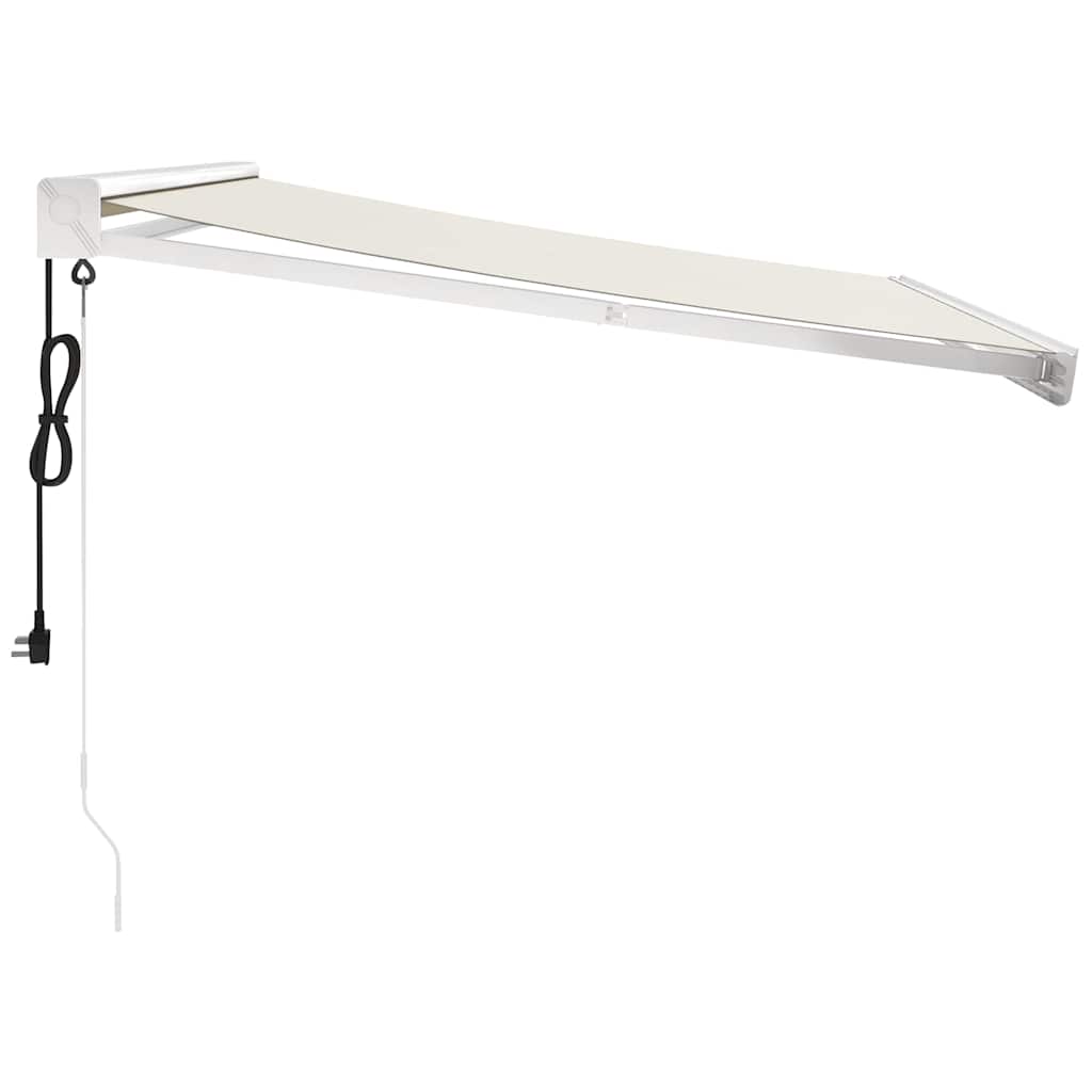 foldemarkise 3,5x2,5 m stof og aluminium cremefarvet
