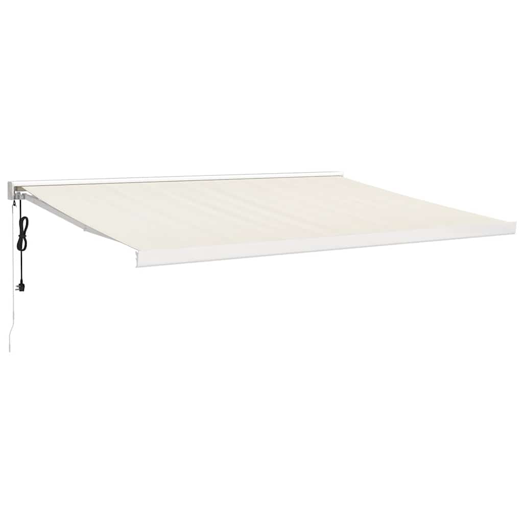 foldemarkise 4x3 m stof og aluminium cremefarvet