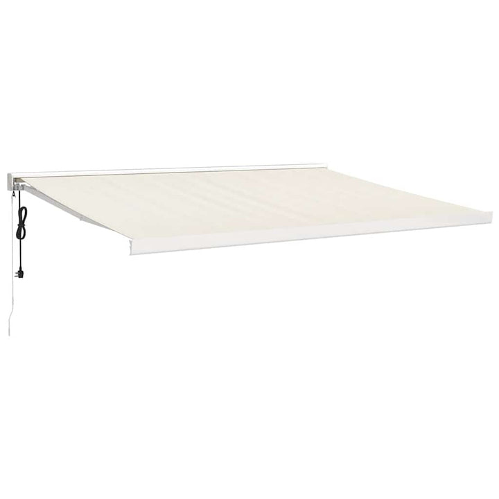 foldemarkise 4x3 m stof og aluminium cremefarvet