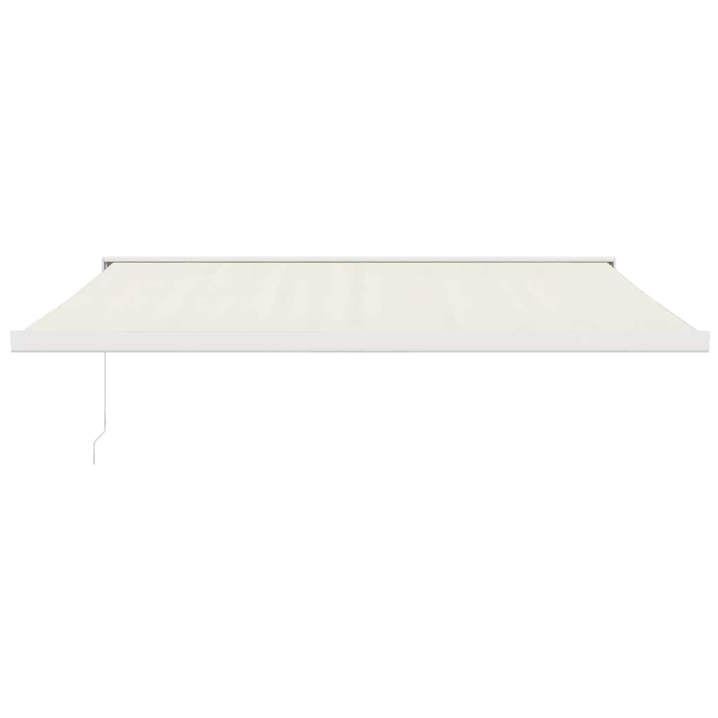 foldemarkise 4x3 m stof og aluminium cremefarvet