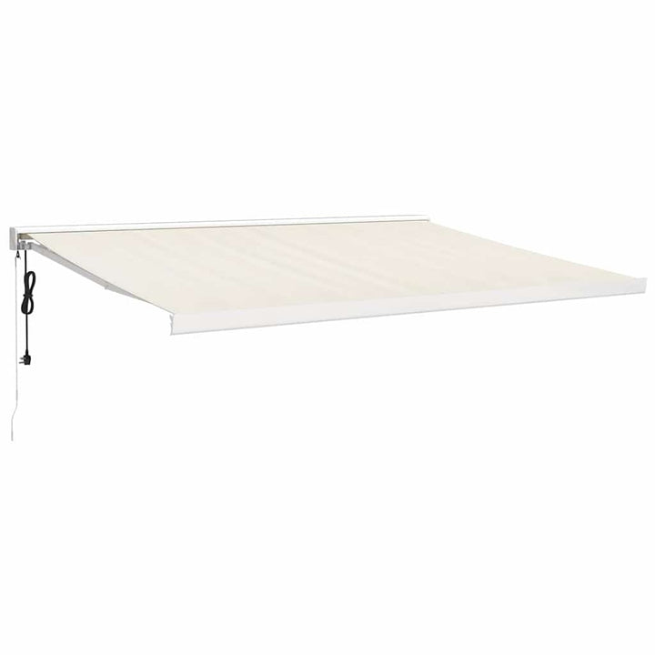 foldemarkise 4,5x3 m stof og aluminium cremefarvet