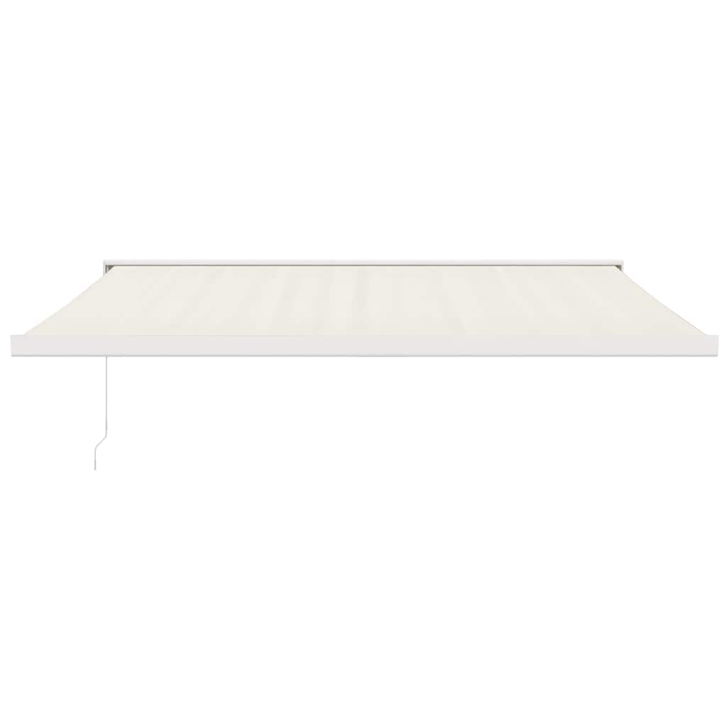 foldemarkise 4,5x3 m stof og aluminium cremefarvet
