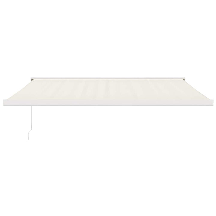 foldemarkise 4,5x3 m stof og aluminium cremefarvet
