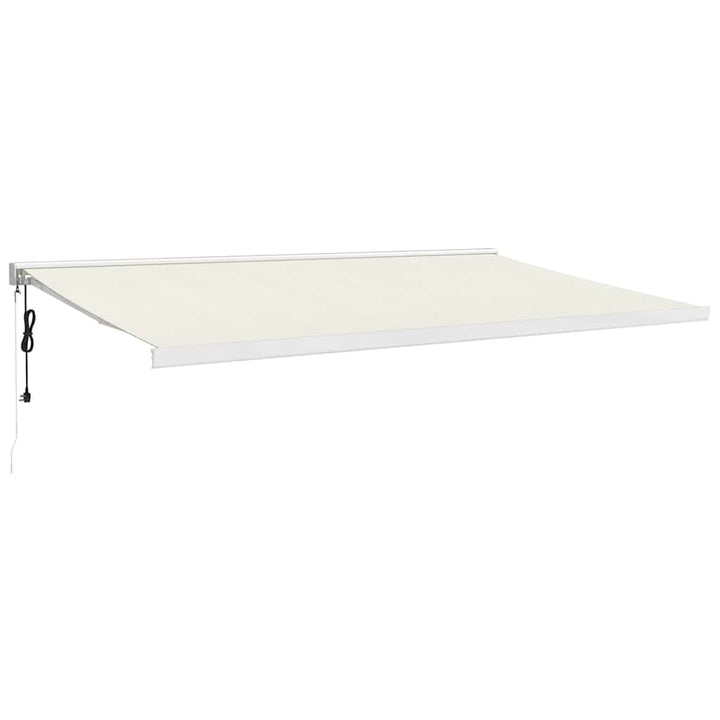 foldemarkise 5x3 m stof og aluminium cremefarvet