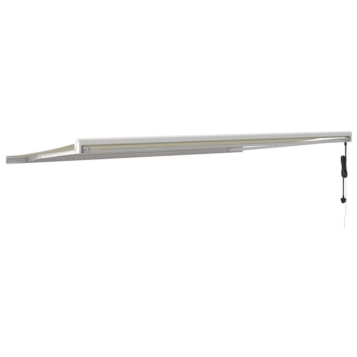 foldemarkise 5x3 m stof og aluminium cremefarvet