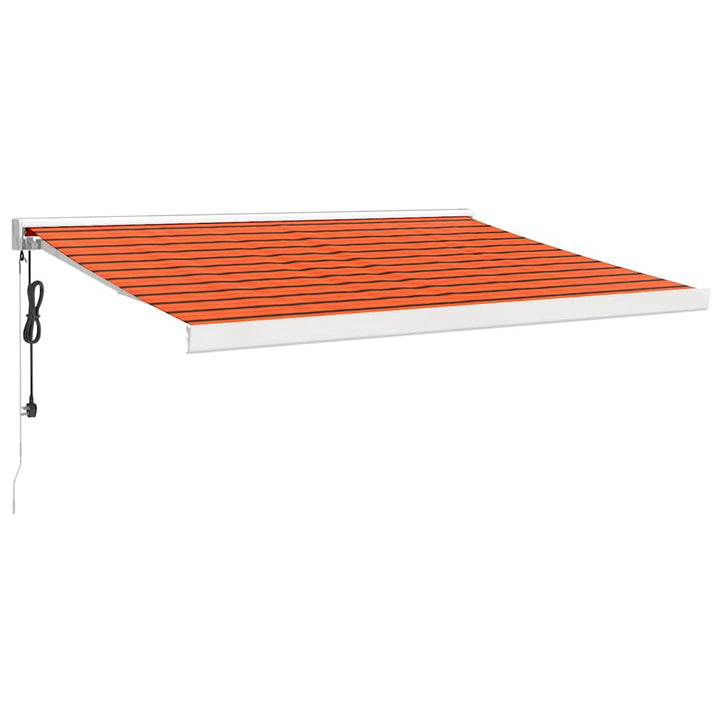 foldemarkise 3x2,5 m stof og aluminium orange og brun