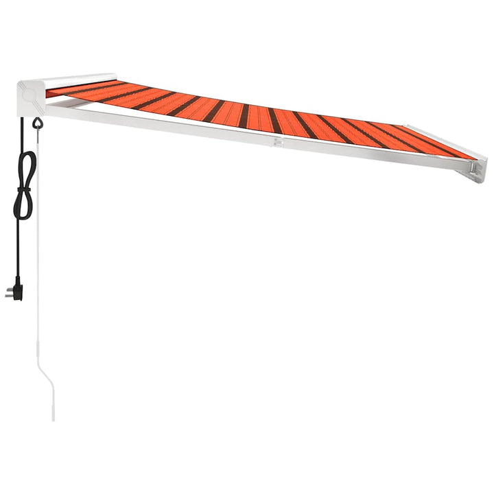 foldemarkise 3x2,5 m stof og aluminium orange og brun