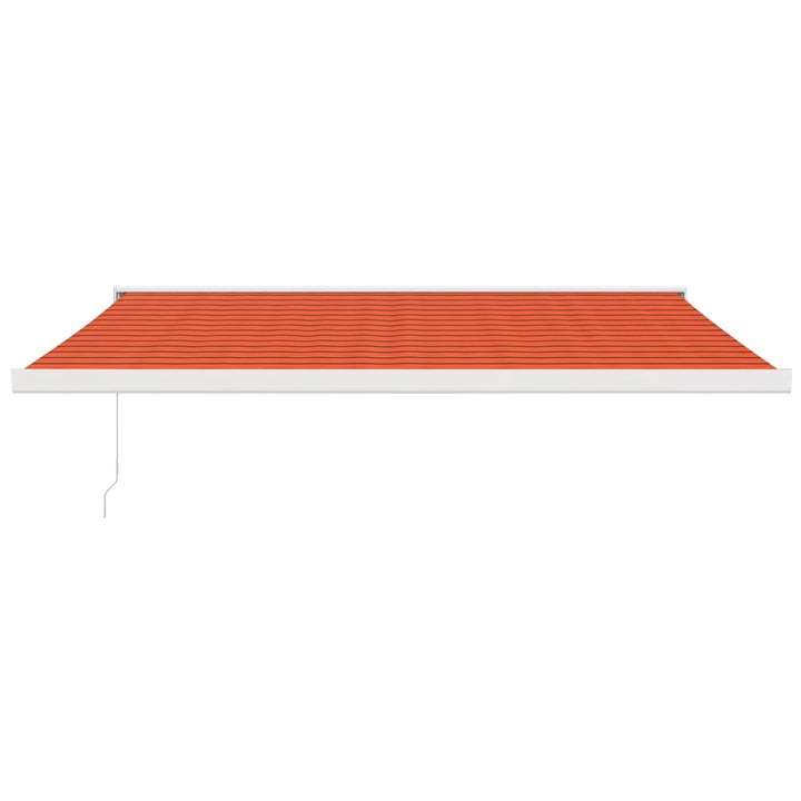 foldemarkise 4x3 m stof og aluminium orange og brun