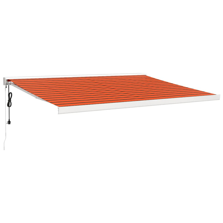 foldemarkise 4,5x3 m stof og aluminium orange og brun