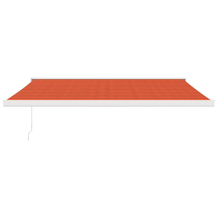 foldemarkise 4,5x3 m stof og aluminium orange og brun